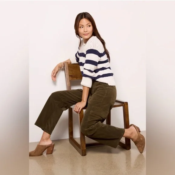 Citizens of Humanity Marcelle Corduroy Cargo Pants Costes Green Size 28 - Picture 13 of 13